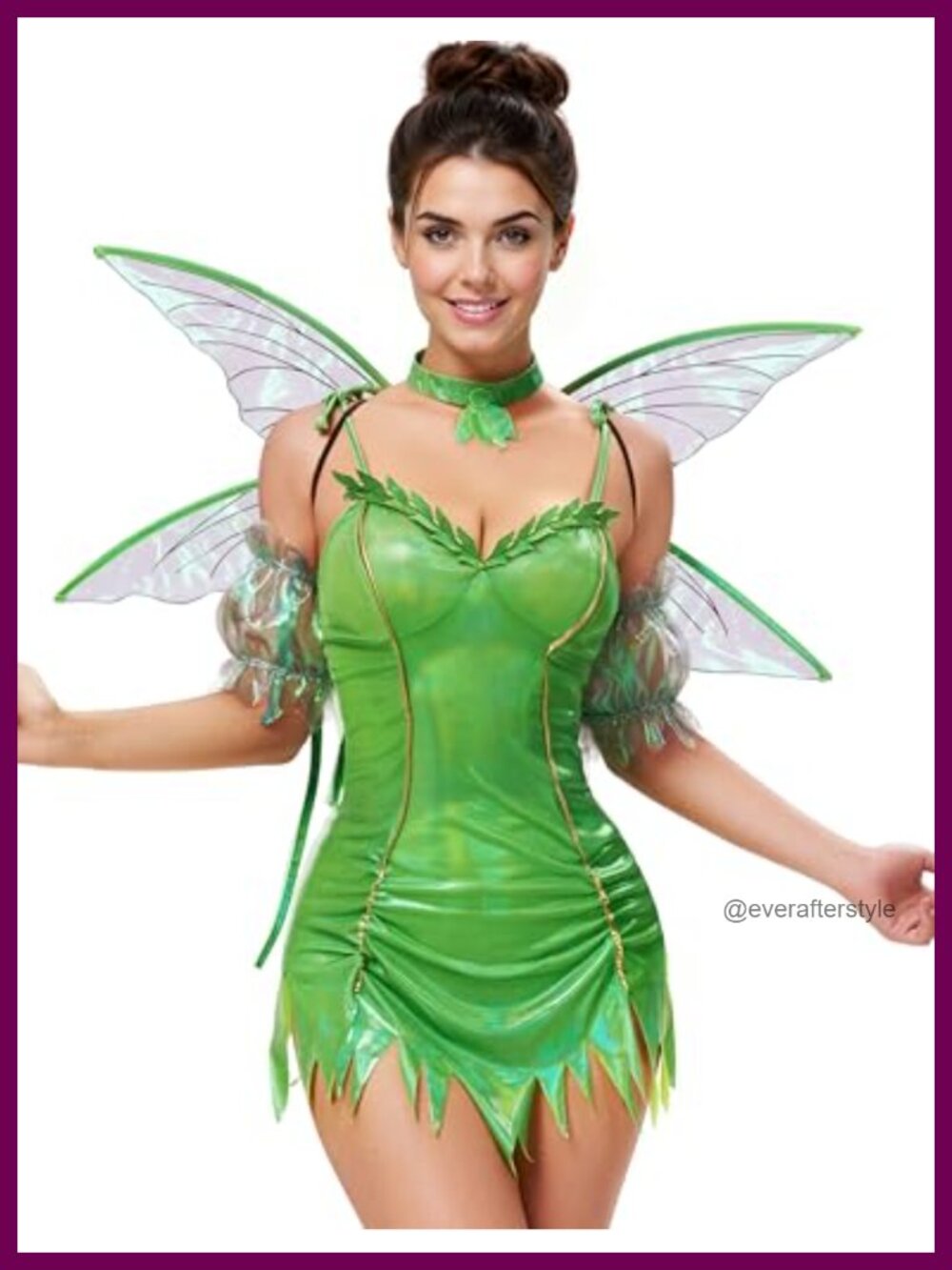 Fairy Costume Dress Set Wings Choker Arm Rings & Skirt